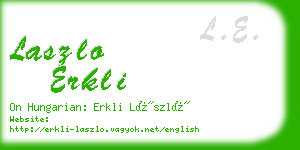 laszlo erkli business card